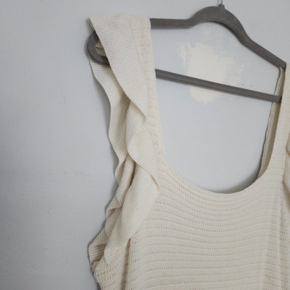 NWT Anthropologie Ruffled Pointelle Mini Dress | XL - Picture 6 of 7